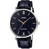 [Casio] CASIO Quartz Men's Watch MTP-VT01L-1B Black x Black Leather Band Overseas Model [Parallel...