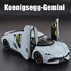 Новый 1:24 Gemera GT Super Sport Car Alloy Diecast Metal Model Car Sound & Light Hobby Collectibles Trendy Decoration Gift For Boyfriend