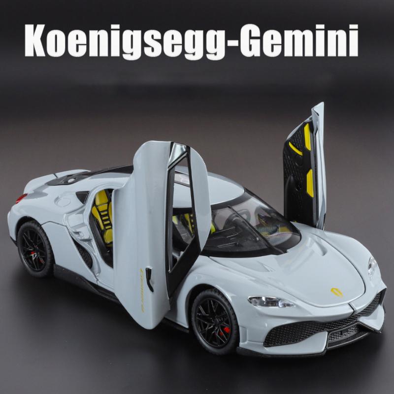 Новый 1:24 Gemera GT Super Sport Car Alloy Diecast Metal Model Car Sound & Light Hobby Collectibles Trendy Decoration Gift For Boyfriend