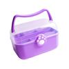 2 Layer Storage Box with Lid, Portable Sewing Box, Art Craft Organizer for Cosmetic,Office Supplies