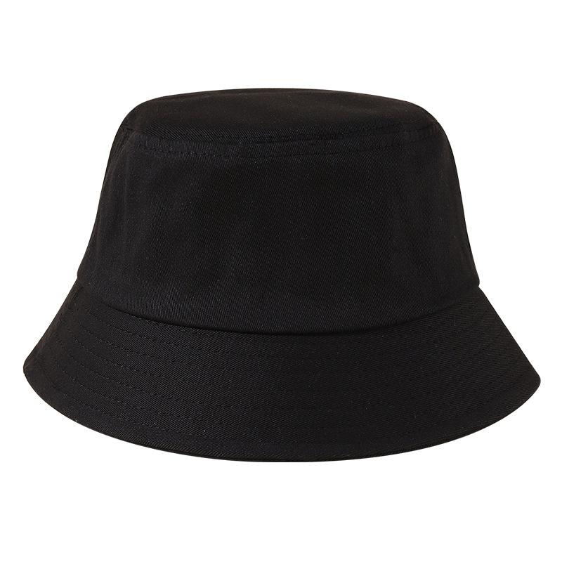 Custom Adult Cotton Bucket Hat Sublimated and Embroidered Wide Brim Round Hat for Summer Outdoor Use Solid Casual Style