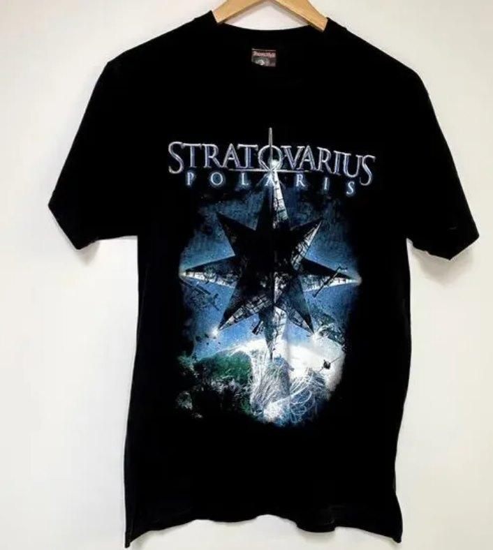Винтажная футболка Stratovarius Y2K Альбом Polaris Метал Рок 2009