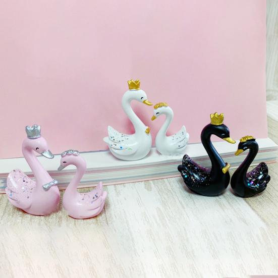 Шикарные статуи лебедя, топперы, реалистичная форма, две части, декоративные