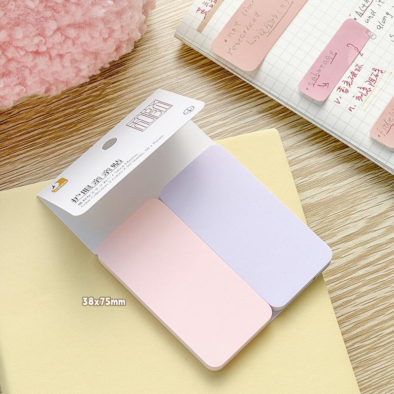 100Sheet Simplicity Sticky Note Solid Color Mini Notepad Creative Study Memo Pad for Kid Lovely Stationery Adhesive Index Note