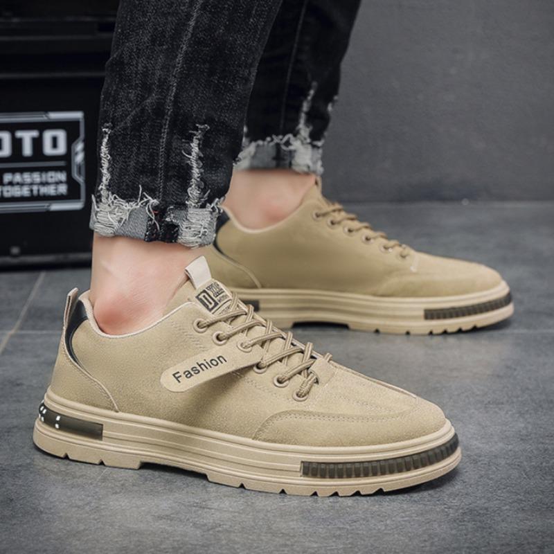 Модная мужская обувь, осенняя новая повседневная обувь, рабочая защитная обувь, нескользящие кроссовки для мужчин, обувь на шнуровке, обувь на плоской подошве для ходьбы Zapatillas Hombre