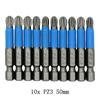 Магнитные биты для отвертки с одной головкой PH1/PH2/PH3/PZ1/PZ2/PZ3 из легированной стали 10 шт.