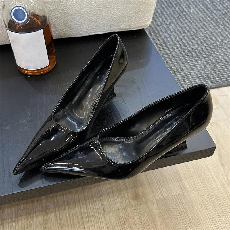 Fashion Eilyken Design Pointed Toe Wedges High Heels Women Pumps Silver Red Shoes Sexy Wedding Banquet Zapatos Mujer