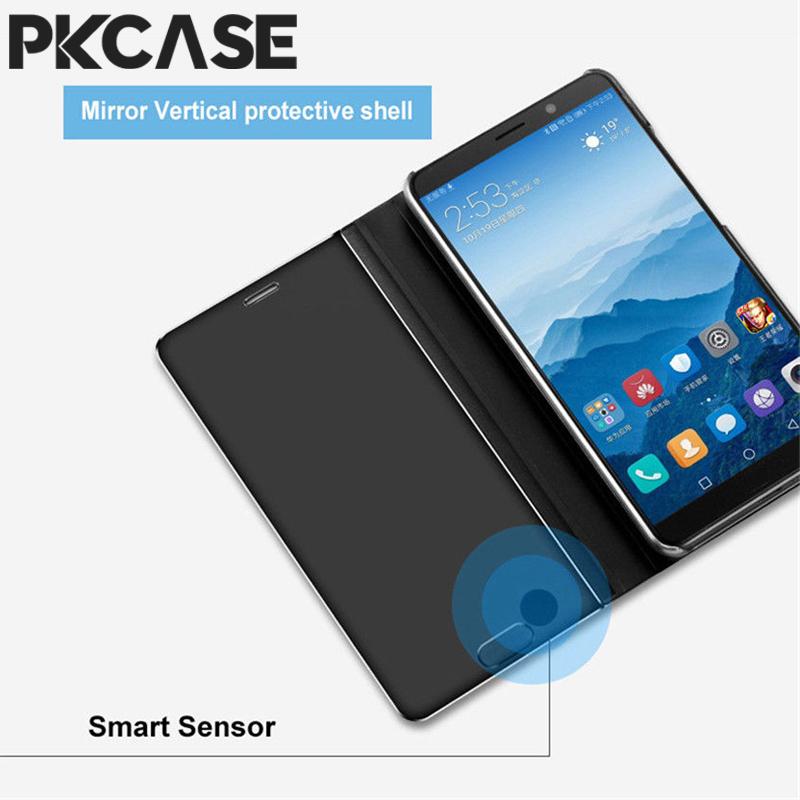 PKCASE Смарт-зеркало Флип-чехол для телефона для Samsung A05 A05S A15 A35 A25 A33 A34 5G Note 20 Ultra Ударопрочный Кожаный Чехол-подставка