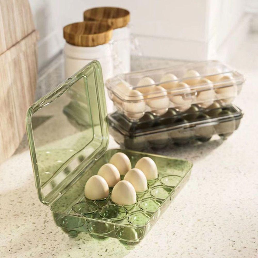 10/15 Grids Egg Box Anti-fall Egg Storage Box Portable Eggs Case