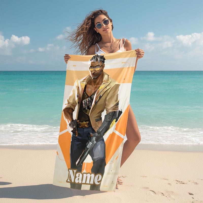 Personalized Arsenal Roses Artwork Beach Towel Microfiber Beach Towel Thin Absorbent for Beach Swimming Yoga Bath Sports. 091047