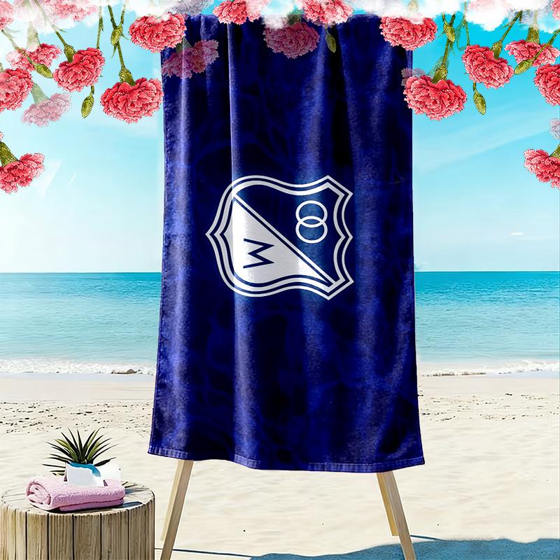 Millonarios FC Print Beach Towel, Large Soft Quick Dry Towel for Beach Camping Swimming