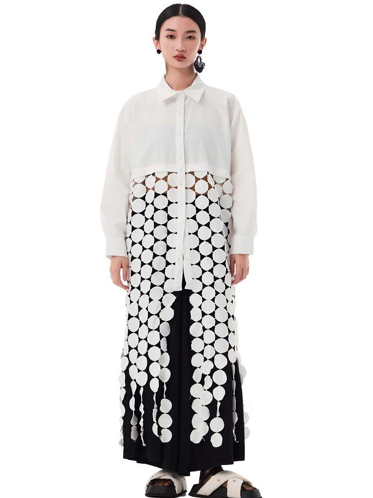 Xitao Лоскутное платье с ажурными кисточками GMM1331