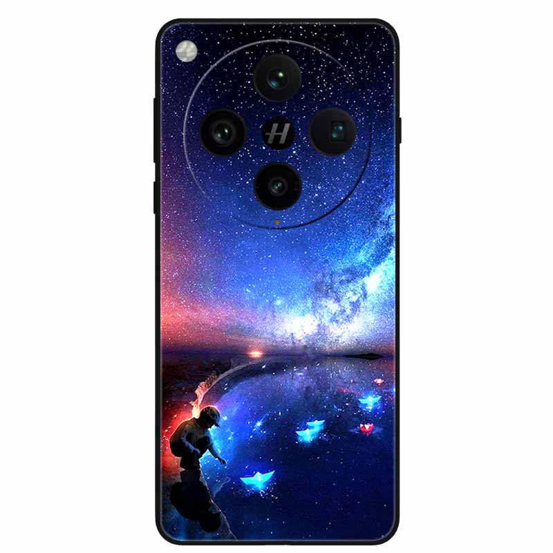 For OPPO Find X8 Case Black Silicone Soft TPU Printing Cover for Oppo Find X8 Pro Phone Cases Space Wolf Capa FindX8 X 8 / X8Pro
