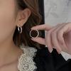 Серьги-кольца из серебра 925 пробы Простые круглые украшения Подарок для женщин Элегантные Сексуальные Модные