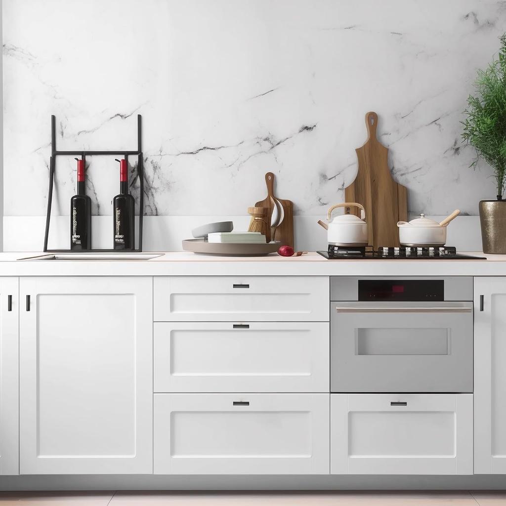 Мебельные ручки Ручки для кухонных шкафов Черные мебельные ручки для кухонного шкафа, ящика, комода из нержавеющей стали, 20 штук