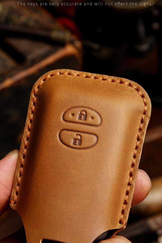 Kinotaka Чехол для смарт-ключа из натуральной кожи, разработанный специально для Toyota Prius 30 серии, 2 кнопки, аксессуар для смарт-ключа, разработанный специально