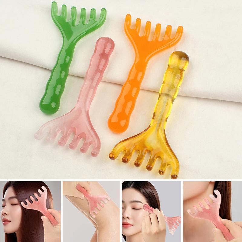 Head Massager Resin Deer Antlers Scalp Massage Gua Sha Head Relax Relief Stress Improve Sleep Scalp Scraping Massager