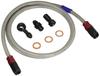 Комплект задних тормозных шлангов SWAGE LINE, алюминиевый прозрачный шланг VFR400R NC30 RAR013 (Красный / Черный) 89-93