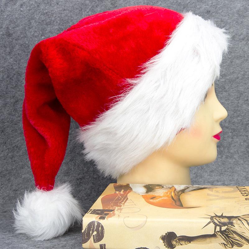 Extra Large Deluxe Plush Santa Hat - Thick, Long, Christmas Decoration