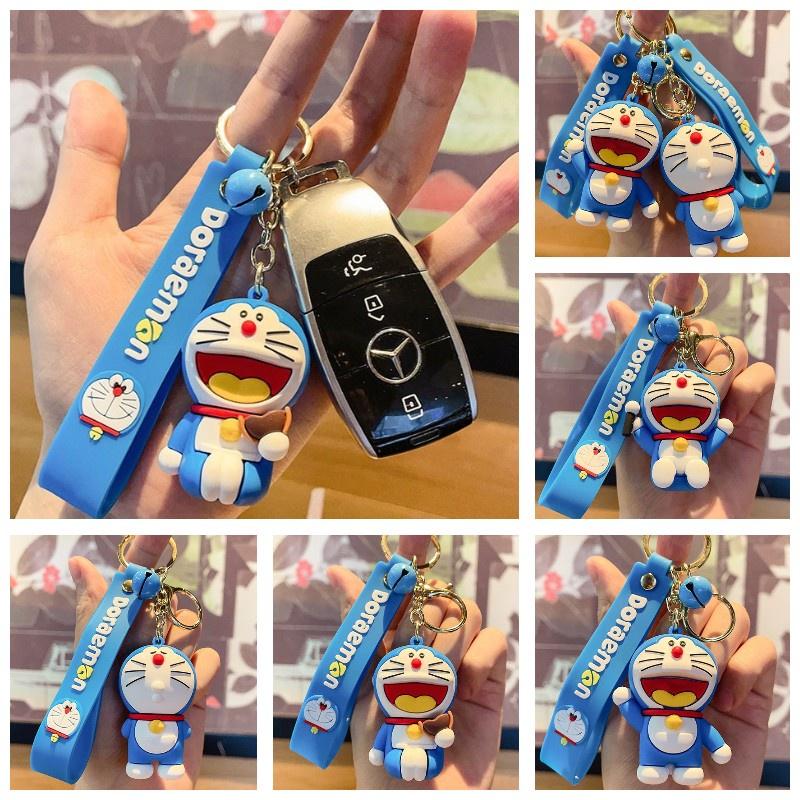 Милый брелок Дораэмон из ПВХ, брелок для ключей от машины, аксессуары для сумки, оптом