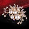Корейская мода жемчужная брошь со стразами и бриллиантами на корсаже для женщин