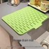 Silicone Non-Slip Heat Resistant Draining Mat with Elevated Slope for Countertops