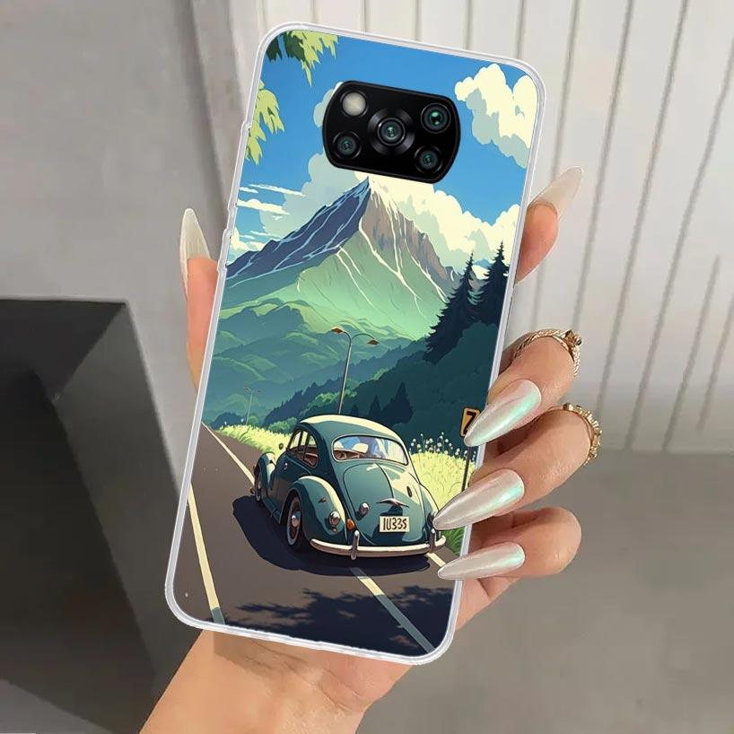 Классический Винтажный Старый Ретро Автомобиль Чехол для Телефона для Xiaomi Poco X7 X6 X5 X4 X3 Nfc F7 Ultra F6 F5 Pro F4 GT F3 M6 M5S M4 M3 Мягкая Печать