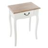 Atmosphera "Chrysta" 1-drawer Bedside Table - White