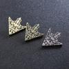 5 Pairs of Vintage Triangle Shirt Collar Pin Hollow Metal Needle Brooch for Women Men Lapel Pin Clothes Decor