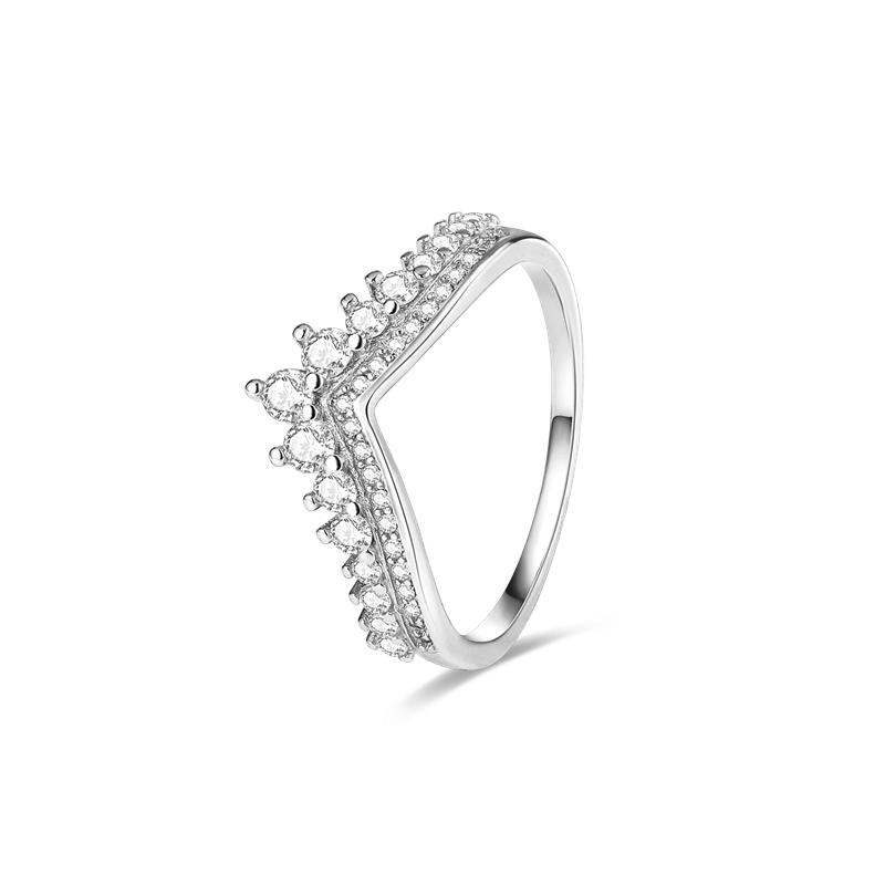 Модный тренд 925 Серебряное кольцо на палец Женские кольца Бесконечный цветок Принцесса Wishbone Сердце Обручальное кольцо Популярные ювелирные изделия Anillo