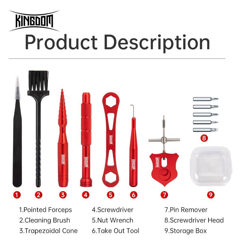 Kingdom Набор для ухода за рыболовной катушкой, многофункциональный инструмент для обслуживания рыболовной катушки
