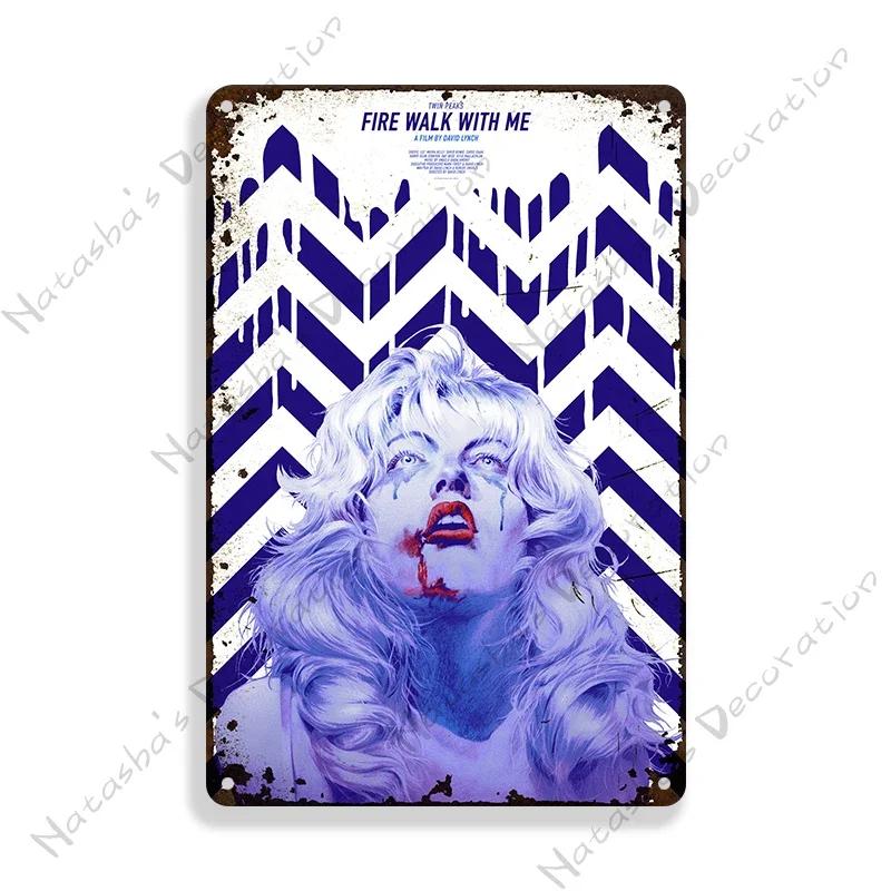 Twin Peaks Classic TV Metal Tin Sign Rusty Metal Signs Poster Home Bar Vintage Metal Poster Industrial Decor Decorative Plate