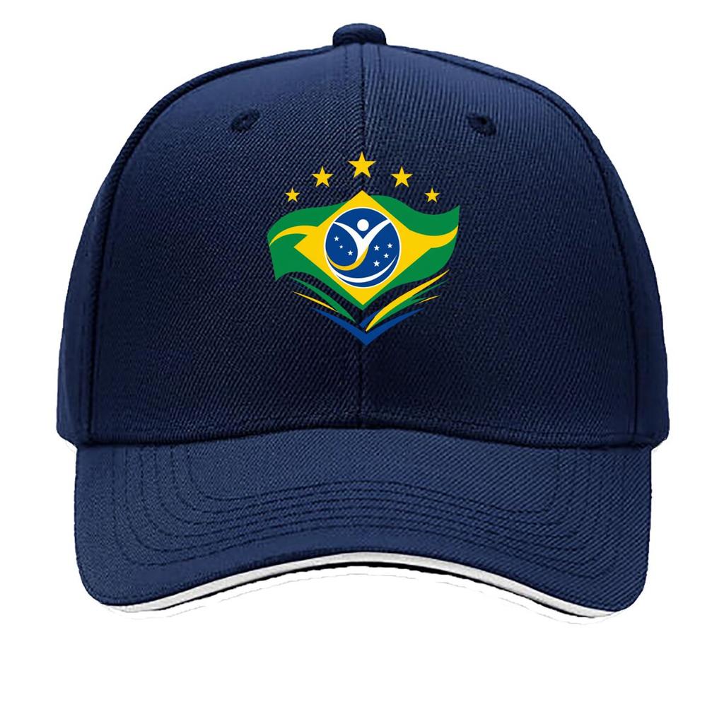 Brazil Pride Stars Flag Emblem Sandwich Baseball Cap Sun Cap Outdoor Workouts Hat