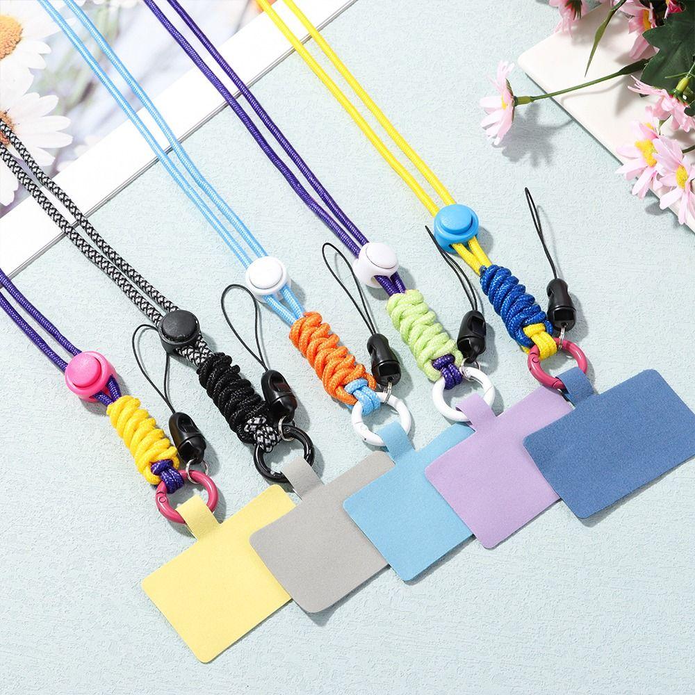 Chain Adjustable Crossbody Phone Safety Tether Patch Phone Lanyard Nylon Strap Hanging Neck Cord