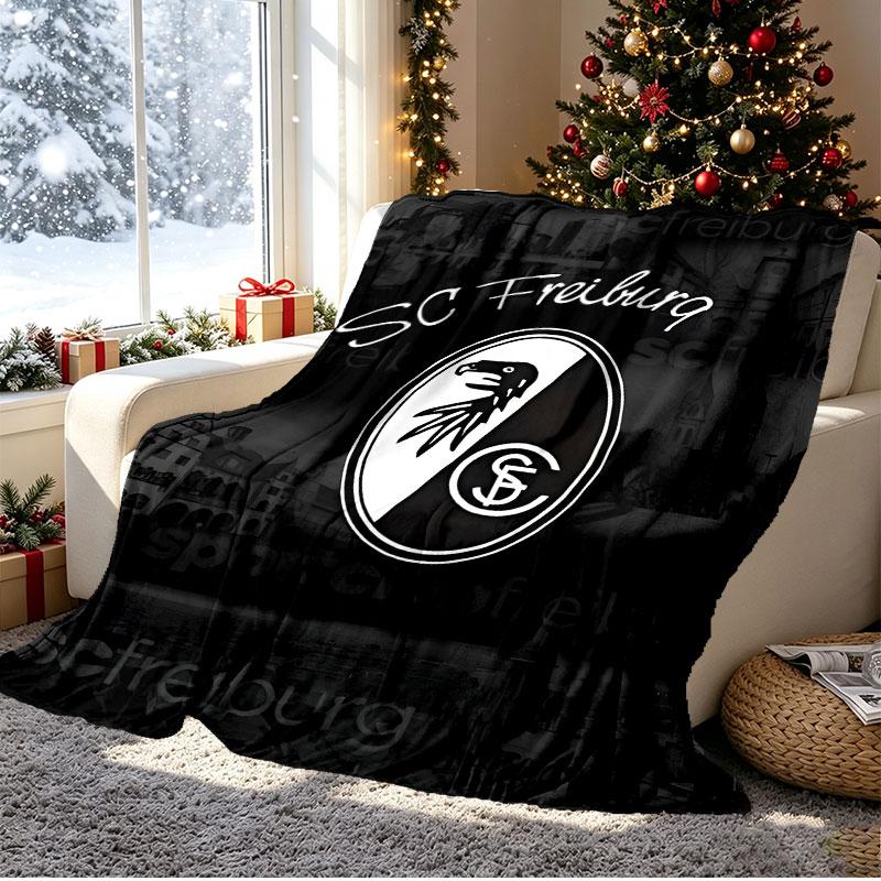 SC Freiburg Pattern Blanket for Home Decoration, Bed, Sofa, Car Travel, Camping, Suitable for All Seasons, Birthday Christmas Gift