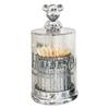 Cute Bear Toothpick Holder Crystal Clear Cotton Swab Container Storage Box Canister Jar with Lid