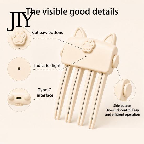 Hair Volumizing Clip Heated Volume for Fine Flat Hair, Electric Root Lifter Comb Non Damaging Fluffer with 2 Heat Settings, Puffy Natural Lift