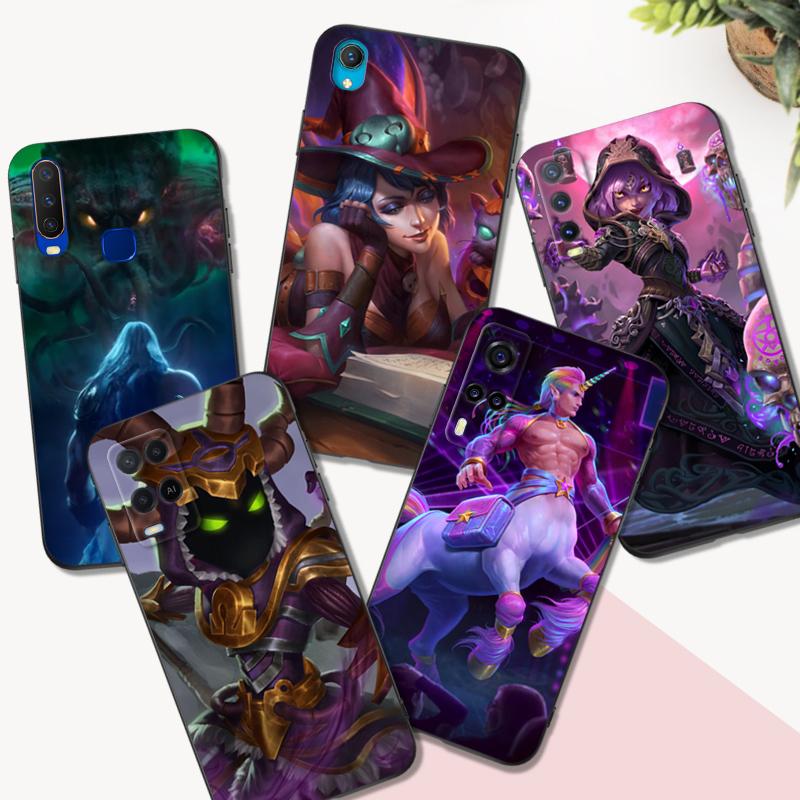 Черный чехол из ТПУ для Vivo Y52 Y70 Y70s Y70T Y71 Y71A Y72 Y73S Y75 Y76 Y75 Y81 5G 2020 SMITES GameS