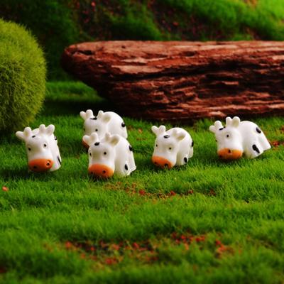 20 шт. миниатюрная фигурка молочной коровы крошечная ферма животное кукольный домик микропейзаж сказочный сад украшение реквизит