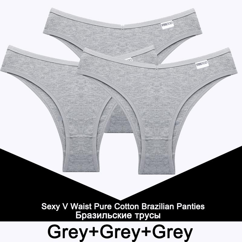 3PCS/Set Panties Women Cotton Lingerie Female Thongs Sexy Underwear Low-Rise Underpant Bikini Brazilian Briefs
