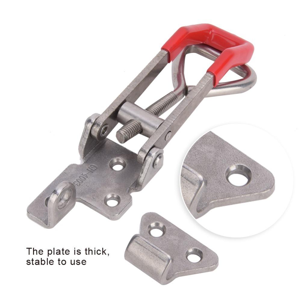 2pcs Hand Tool Type Quick Latch Clamp 304 Stainless Steel Toggle Hasp Clamp For Storage Box