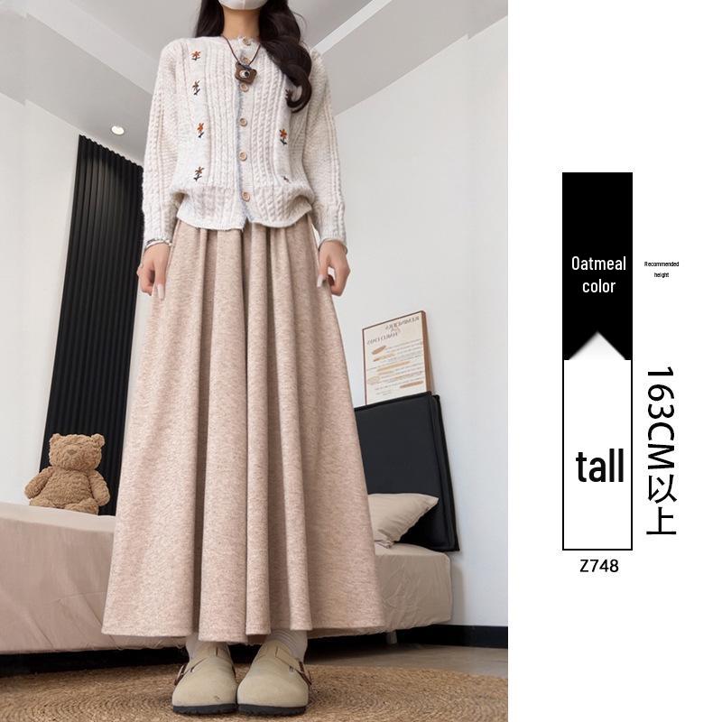 Абрикосовые кюлоты А-силуэта с высокой талией от Yamamoto для женщин, лето 2025: Слимминг, Повседневные, Маленький рост, Ленивые широкие брюки