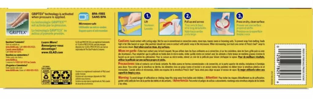 Японская пищевая пленка VCS GLAD Storage, многоцелевая пластиковая пленка x 3 шт. 43,4 м cos-foodwrap