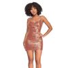 Temperament Backless Sequin Bag Hip Nightclub Fashion Women Spice Halter Cutout Dress
