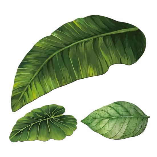 Коврик для ванной с рисунком зеленых листьев, нескользящий коврик для пола, ультратонкий, быстросохнущий, безопасный, устойчивый, тропический декор