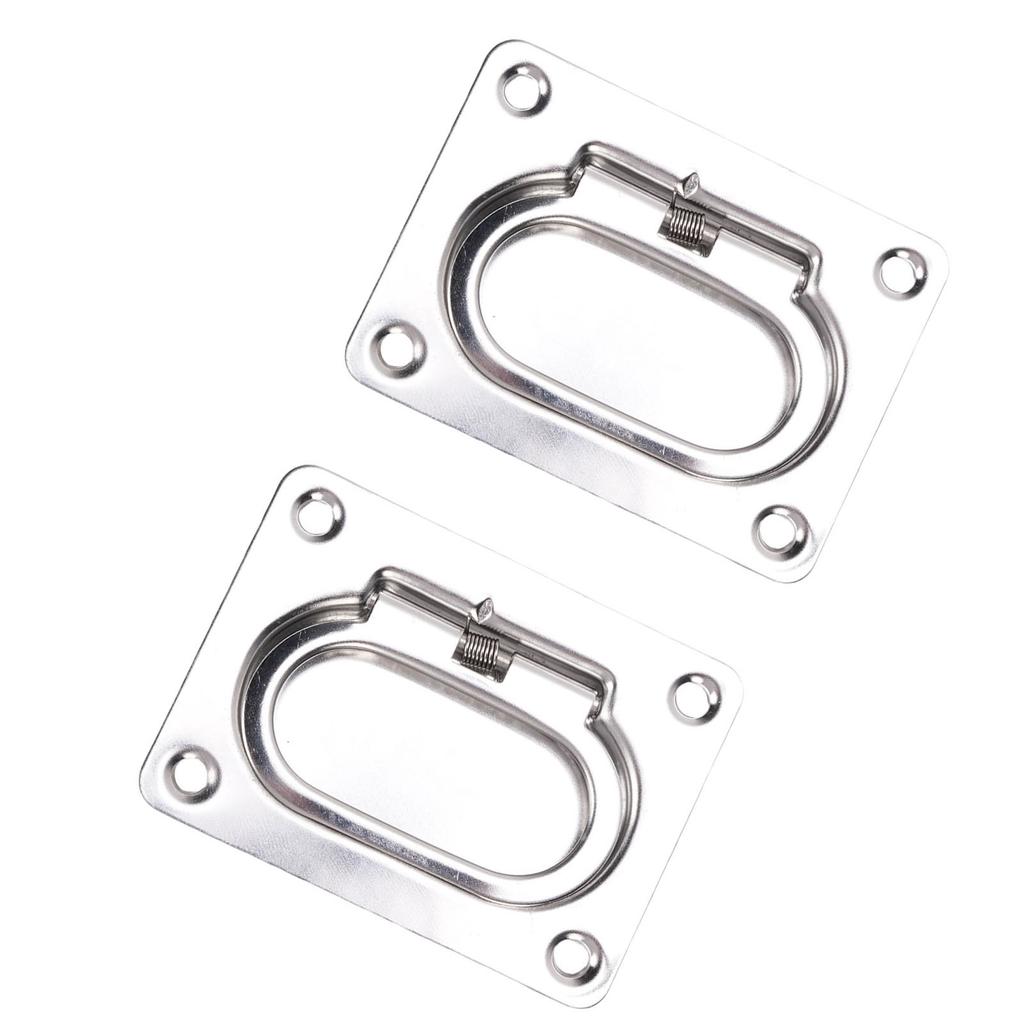 2Pcs 316 Stainless Steel Hatch Pull Handle Polished Finish Boat Lift Hatch Ring Handle for Marine