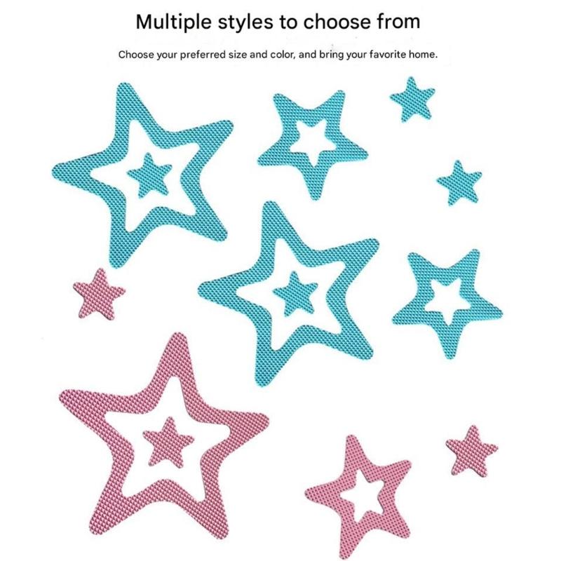 12/24Pcs Star Shape Anti Slip Shower Sticker Adhesive Decal Safety Bathtubs Strips for Bath Tub,Shower Floor,Stair