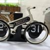 Modern Flip Desk Clock Elegant Simple Silent Nordic Bicycle Table Clock Unique Cute Clock Children Minimalist Interior Watch Office Decoration