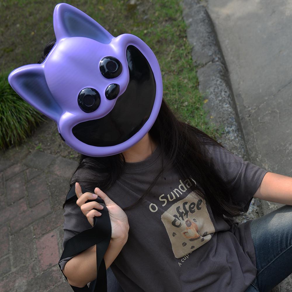 Adorable Smiling Critters Poppy Playtime Purple Catnap Mask Stuffed Animal Plush Toy