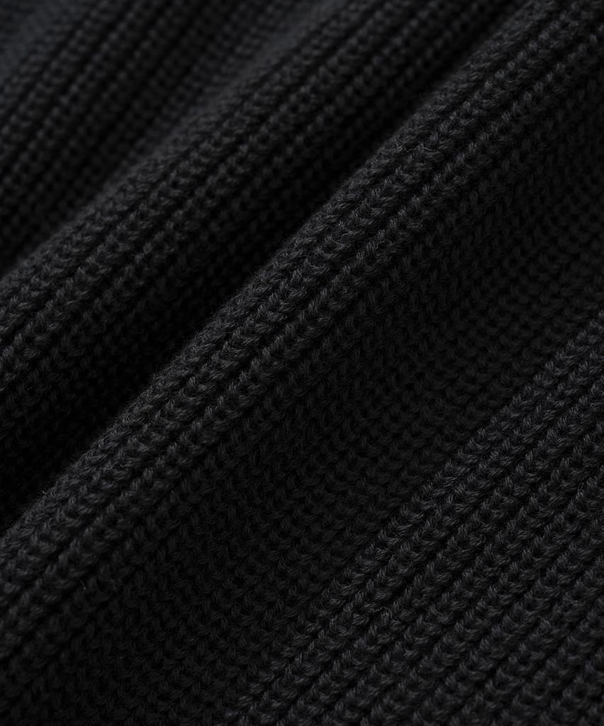 KNITTED [Nitied X Fashion Planet] Cotton Waffle Round Knit Black